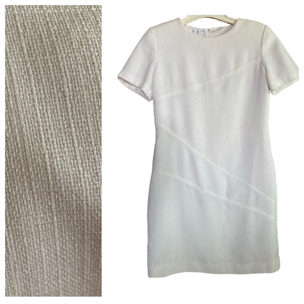 Vintage Worthington Petite 4P Shift Mini Dress 80’s Angle Stitching